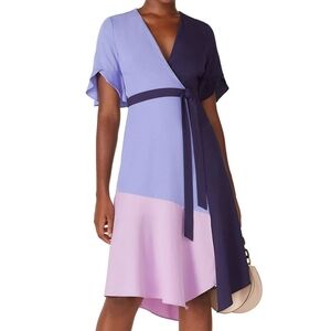 Anthropologie - Hutch Colorblock Wrap Dress - S